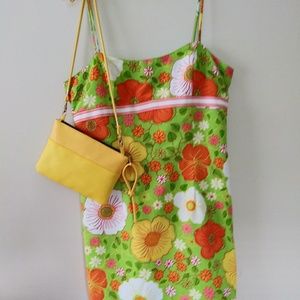 Reversable summer dress with crossboby purse